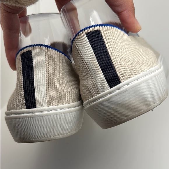 Rothy's The Slip on Beige Sand Knit Fabric Casual Low Top Sneakers Size 8 - Picture 11 of 15